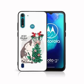Cover MY ART con disegno natalizio Motorola Moto G8 Power Lite BUON CHRISTMAS (074)