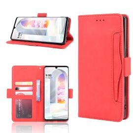 Custodia a portafoglio SLOT per LG Velvet rossa