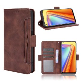 Custodia a portafoglio SLOT per Realme 7 marrone