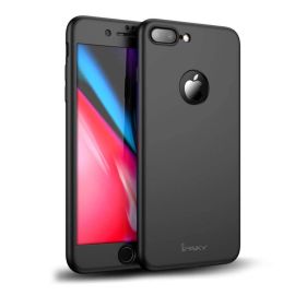 IPAKY 360° Ochranný obal + tvrdenĆ© sklo Apple iPhone 8 Plus Äierny