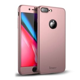IPAKY 360° Ochranný obal + tvrdené sklo Apple iPhone 8 Plus ružový