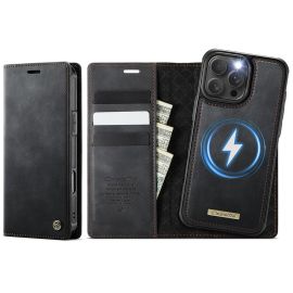 CASEME C49 Custodia a portafoglio e cover posteriore 2 in 1 Apple iPhone 16 Pro Max nero