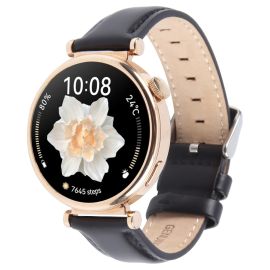 LEATHER Cinturino in pelle nero per Garmin Lily 2 / Lily 2 Active