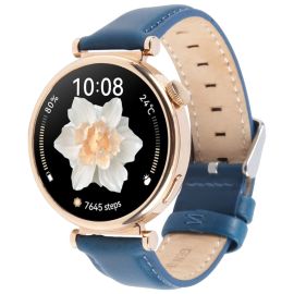 LEATHER Cinturino in pelle blu per Garmin Lily 2 / Lily 2 Active