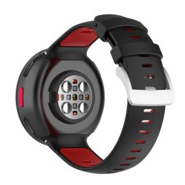 SPORTY Cinturino di ricambio in silicone Polar Vantage V2 nero-rosso