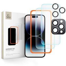 TECH-PROTECT SUPREME SET Set vetri di protezione + cornice di installazione per Apple iPhone 16 Pro Max