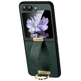 Custodia SULADA BAND con supporto per Samsung Galaxy Z Flip7 FE 5G / Flip6 5G grigio-verde