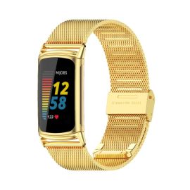 Cinturino in metallo MILANESE per Fitbit Charge 6 / Charge 5 dorato