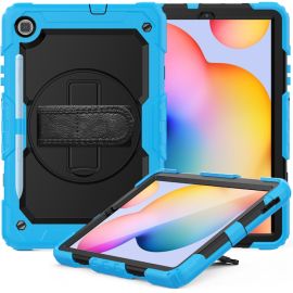 Custodia Resistente SOLID 360 per Samsung Galaxy Tab S6 Lite 2024 / S6 Lite 2022 / S6 Lite blu