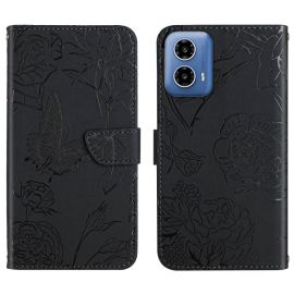ART BLOSSOM Custodia a portafoglio per Motorola Moto G35 5G nera