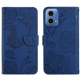 ART BLOSSOM Custodia a portafoglio per Motorola Moto G35 5G blu