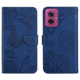 ART BLOSSOM Copri portafoglio per Motorola Moto G55 5G blu
