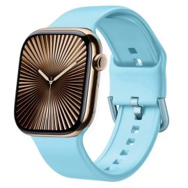SILICONE Cinturino sostituibile per Apple Watch 10 / 11 42mm azzurro