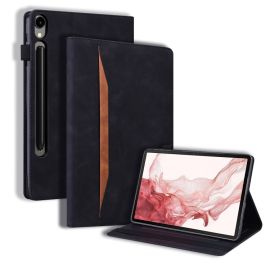 Custodia a libro FLATY per Samsung Galaxy Tab S10 Ultra / Tab S11 Ultra nera