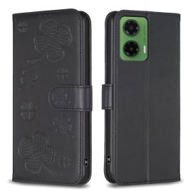 ART CLOVER Custodia a portafoglio per Motorola Moto G35 5G nera