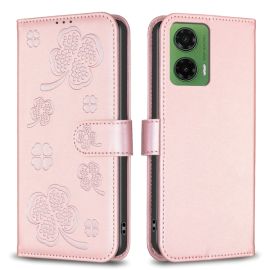 ART CLOVER Custodia a portafoglio per Motorola Moto G35 5G rosa