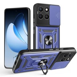 RING CAMERA Cover con supporto per Honor X8c blu