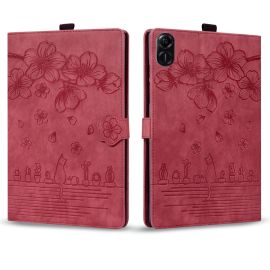 ART FLOWER Custodia a libro per Honor Pad X8a rossa