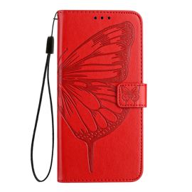 ART BUTTERFLY Copri portafoglio per TCL 501 rosso