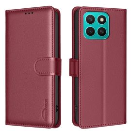 BINFEN Custodia portafoglio per Honor X8c bordeaux