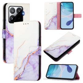 Custodia a portafoglio ART MARBLE per Xiaomi 15T Pro WHITE PURPLE