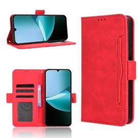 Custodia a portafoglio SLOT per POCO C85 rosso