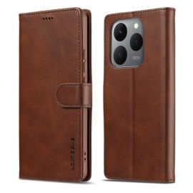IMEEKE Custodia a portafoglio per Xiaomi 15T marrone scuro