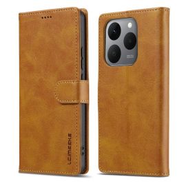 IMEEKE Custodia a portafoglio per Xiaomi 15T marrone chiaro