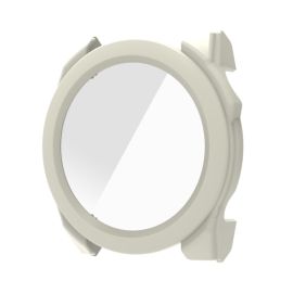 PC FULL COVER Cover in plastica con vetro per Garmin Fenix 8 AMOLED 47mm beige