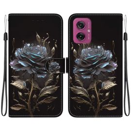ART Copri portafoglio per Motorola Moto G55 5G BLACK ROSA