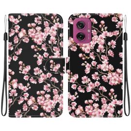 ART Copri portafoglio per Motorola Moto G55 5G PLUM BLOSSOM