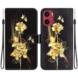 ART Copri portafoglio per Motorola Moto G05 / Moto E15 GOLD ROSA