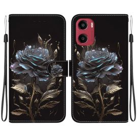 ART Copri portafoglio per Motorola Moto G05 / Moto E15 BLACK ROSA