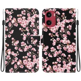 ART Copri portafoglio per Motorola Moto G05 / Moto E15 PLUM BLOSSOM