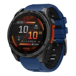 SPORTY QuickFit Cinturino di ricambio in silicone per Garmin - larghezza 26mm BLUE-BLACK