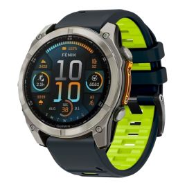SPORTY QuickFit Cinturino di ricambio in silicone per Garmin - larghezza 26mm BLACK-LIME