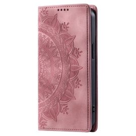 ART MANDALA Cover portafoglio per Motorola Moto G05 / Moto E15 rosa