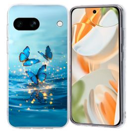 ART TPU Copertura protettiva per Google Pixel 9a BLUE BUTTERFLIES