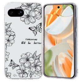 ART TPU Copertura protettiva per Google Pixel 9a BUTTERFLY FLOWER