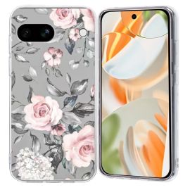 ART TPU Copertura protettiva per Google Pixel 9a FLOWERS GREY