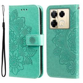 Custodia a portafoglio ART MANDALA per Infinix Note 40 Pro / 40 Pro+ 5G verde