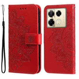 Custodia a portafoglio ART MANDALA per Infinix Note 40 Pro / 40 Pro+ 5G rossa