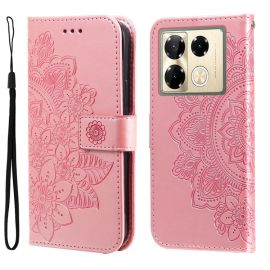 Custodia a portafoglio ART MANDALA per Infinix Note 40 Pro / 40 Pro+ 5G rosa