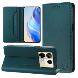 Custodia a libro RINA per Infinix Note 40 Pro / 40 Pro+ 5G verde scuro