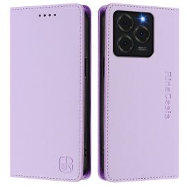 RINA Custodia Flip per Ulefone Note 20 Pro viola chiaro