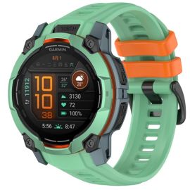 SILICONE Cinturino intercambiabile per Garmin Instinct 3 45mm verde-arancio