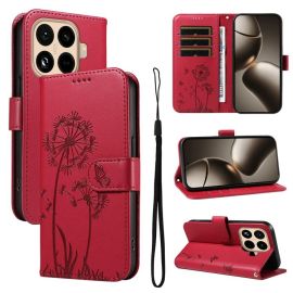 ART DANDELION Custodia a portafoglio per Xiaomi 15T Pro rossa