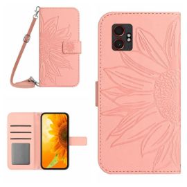 ART SUNFLOWER Custodia a portafoglio con cordino per Samsung Galaxy Xcover 7 Pro rosa