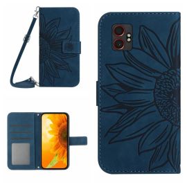 ART SUNFLOWER Custodia a portafoglio con cordino per Samsung Galaxy Xcover 7 Pro blu