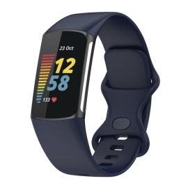SILICONE Cinturino di ricambio per Fitbit Charge 6 / Charge 5 blu scuro